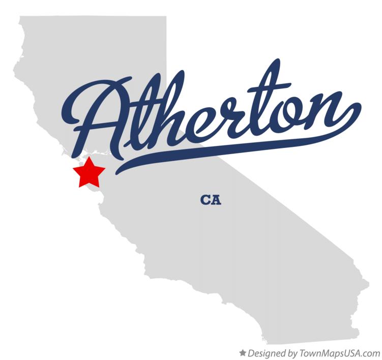 Map of Atherton California CA