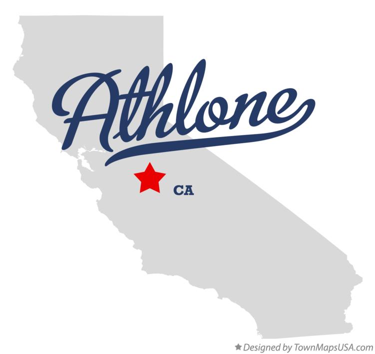 Map of Athlone California CA