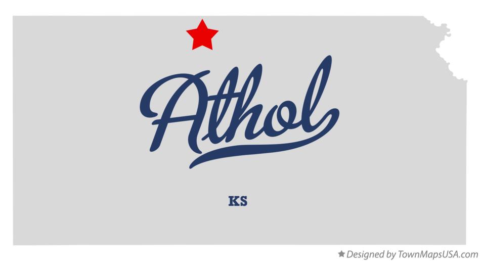 Map of Athol Kansas KS