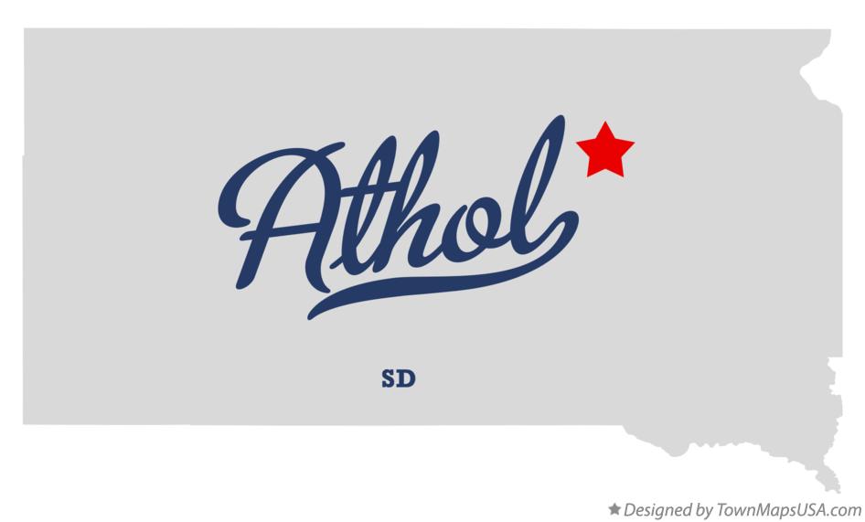 Map of Athol South Dakota SD