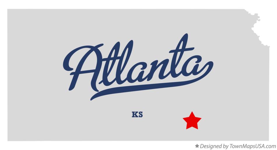 Map of Atlanta Kansas KS