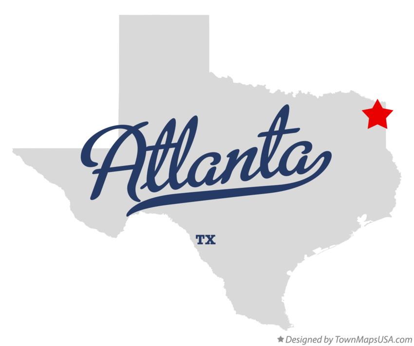 Map of Atlanta Texas TX