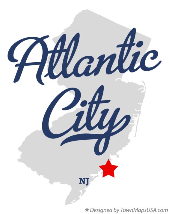 Map of Atlantic City New Jersey NJ