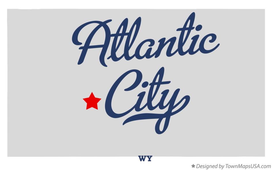 Map of Atlantic City Wyoming WY