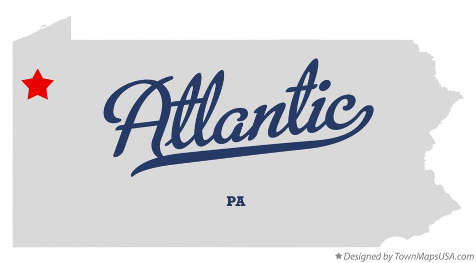 Map of Atlantic Pennsylvania PA