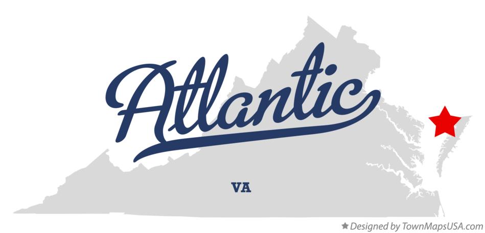 Map of Atlantic Virginia VA