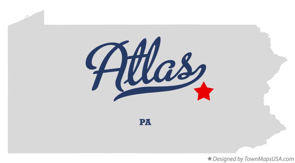 Map of Atlas Pennsylvania PA