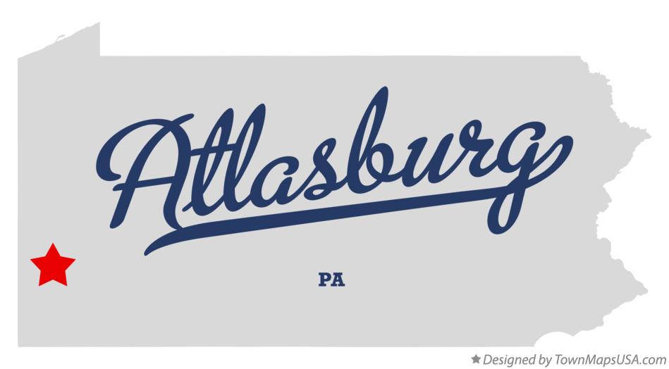 Map of Atlasburg Pennsylvania PA
