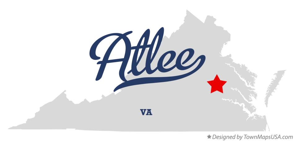 Map of Atlee Virginia VA