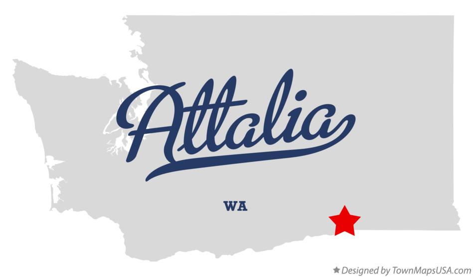 Map of Attalia Washington WA
