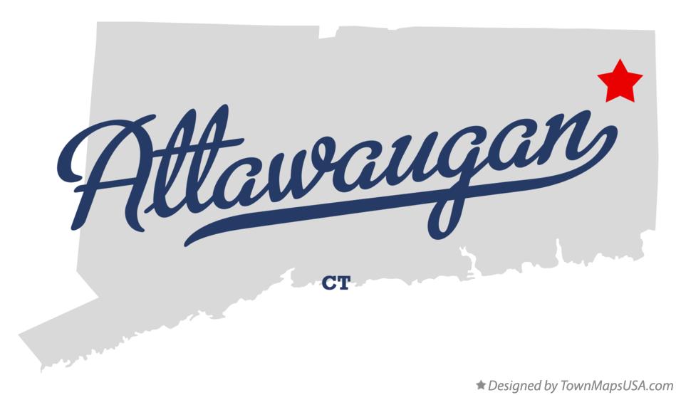 Map of Attawaugan Connecticut CT