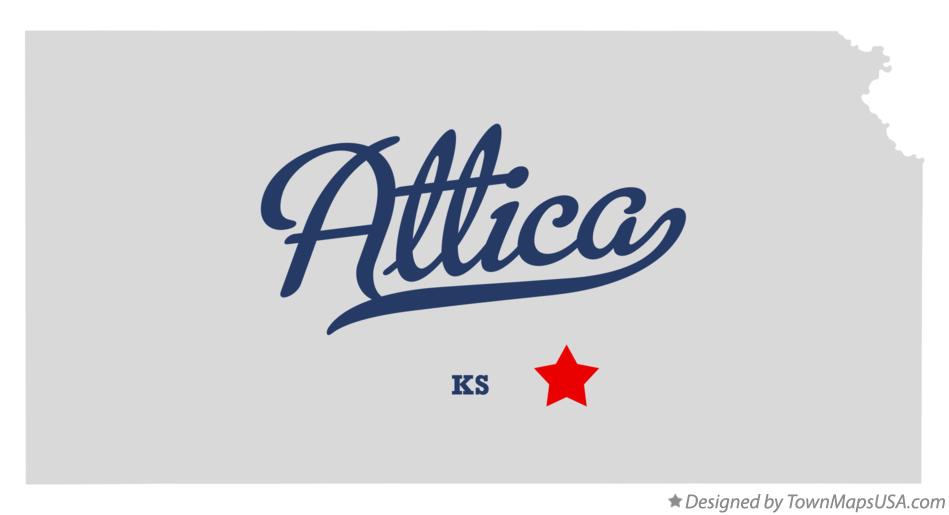 Map of Attica Kansas KS