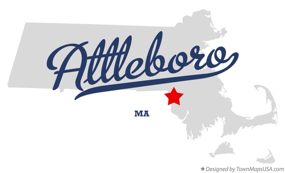 Map of Attleboro Massachusetts MA