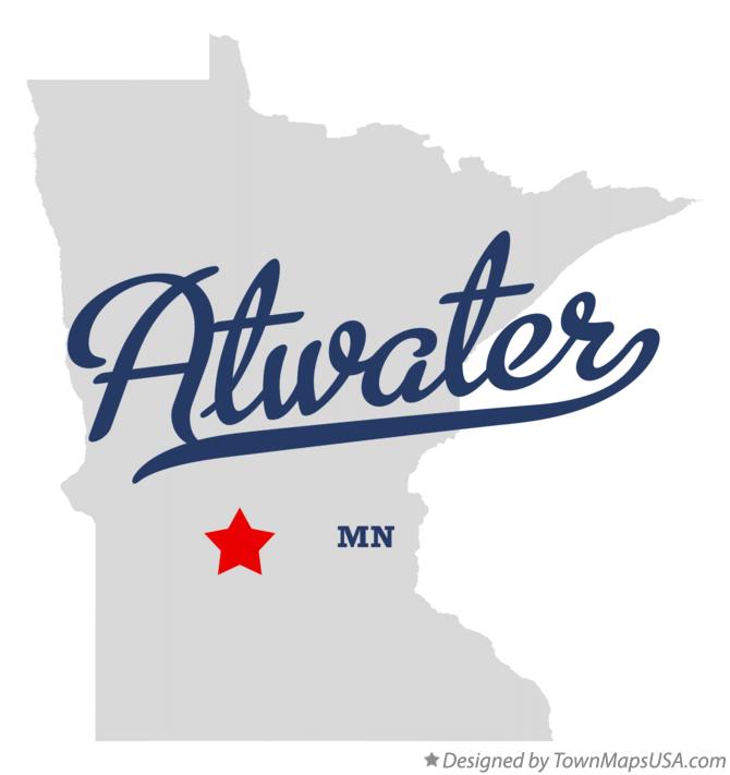 Map of Atwater Minnesota MN