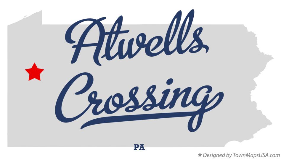 Map of Atwells Crossing Pennsylvania PA