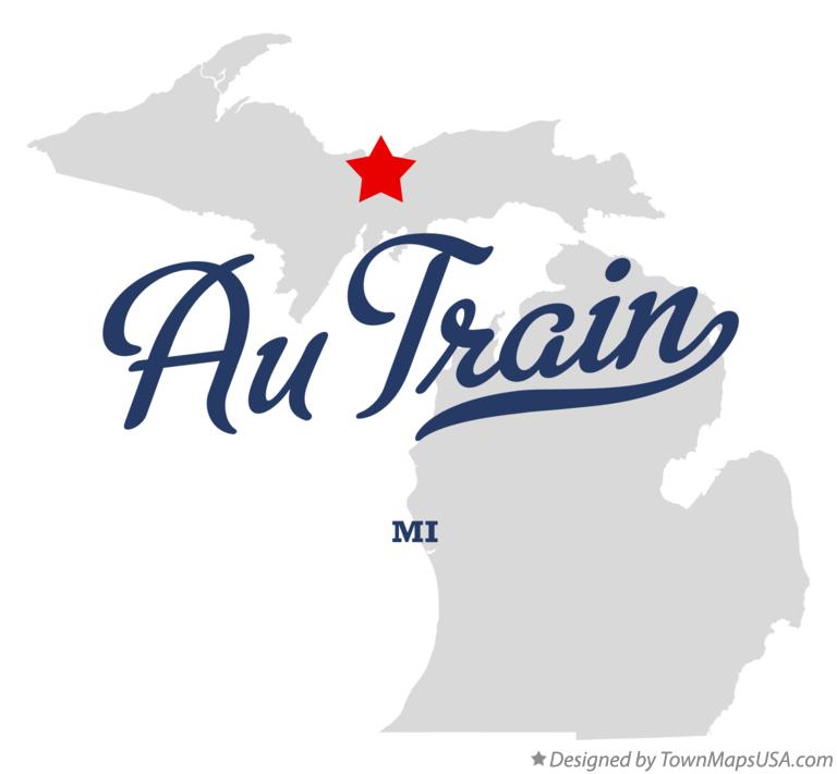Map of Au Train Michigan MI