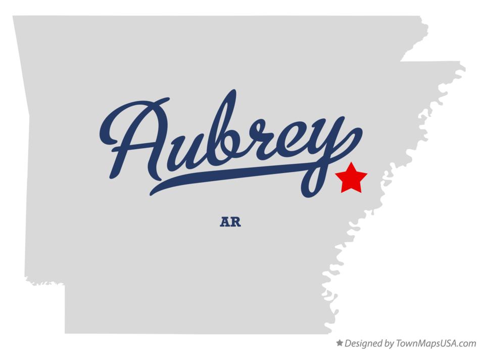 Map of Aubrey Arkansas AR