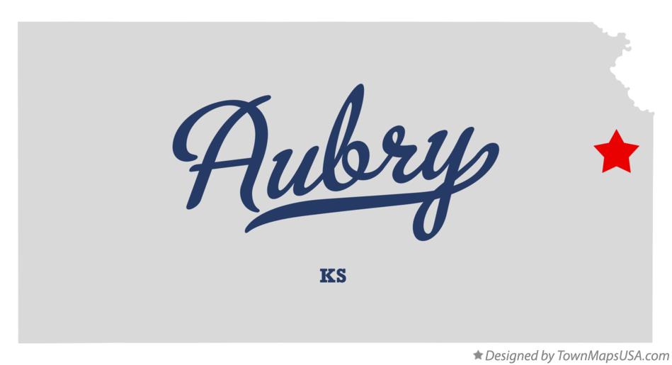 Map of Aubry Kansas KS