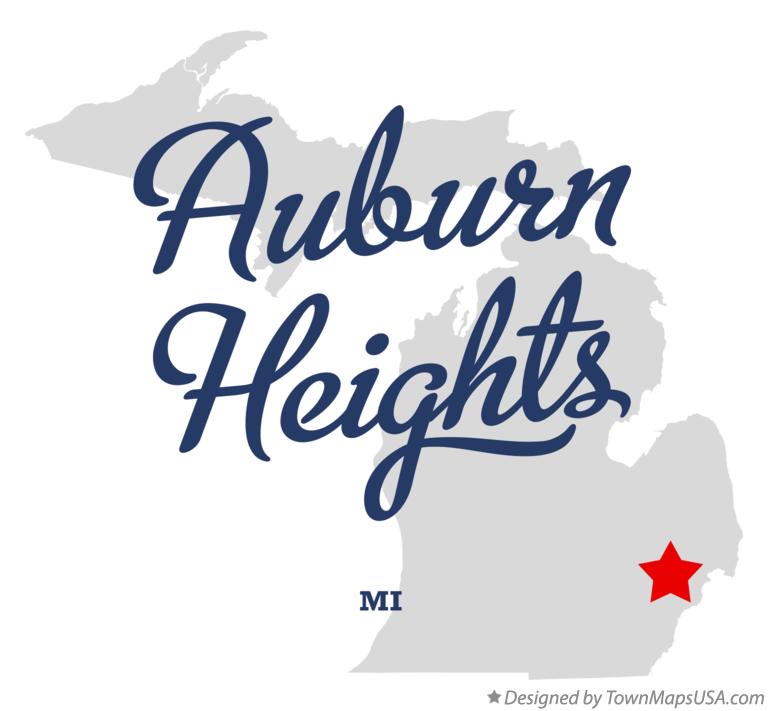 Map of Auburn Heights Michigan MI
