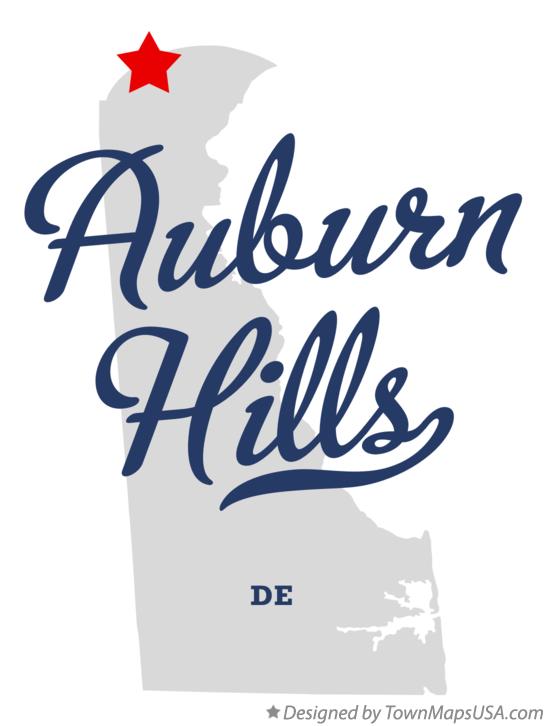 Map of Auburn Hills Delaware DE