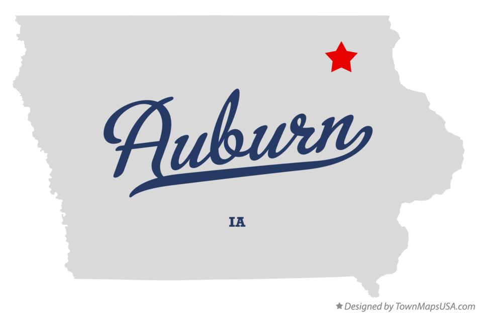 Map of Auburn Iowa IA
