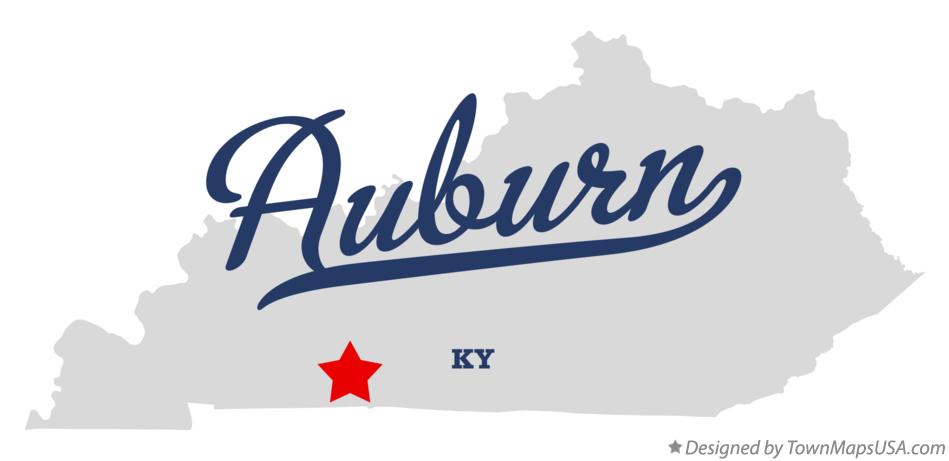 Map of Auburn Kentucky KY