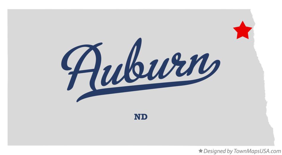 Map of Auburn North Dakota ND