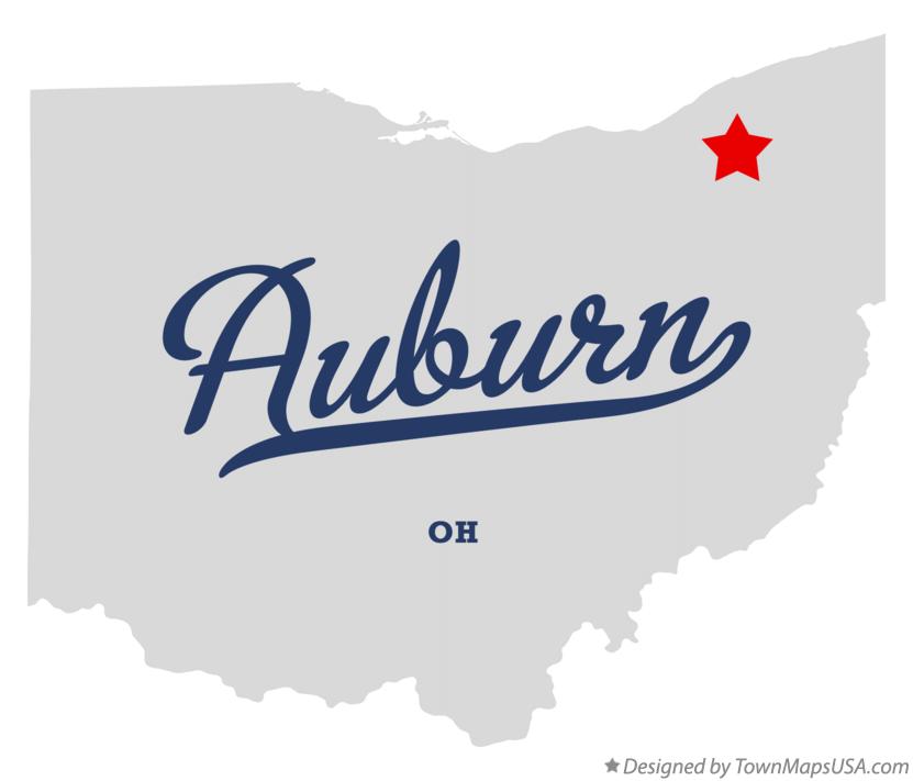 Map of Auburn Ohio OH