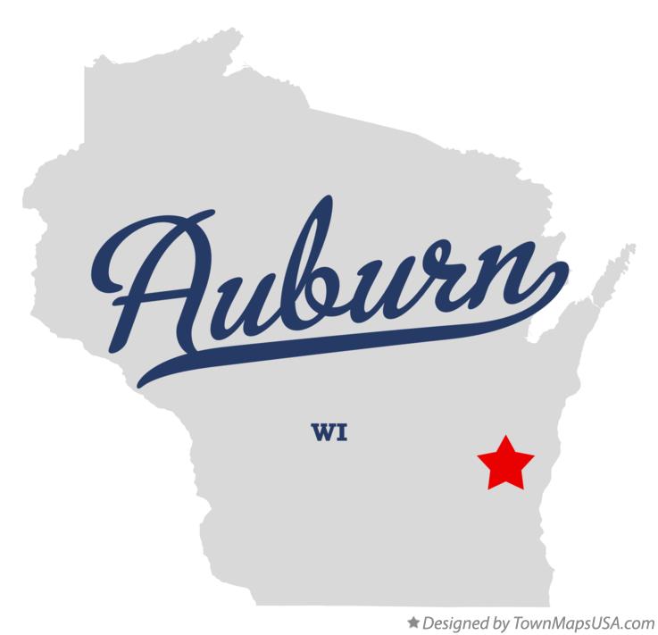 Map of Auburn Wisconsin WI