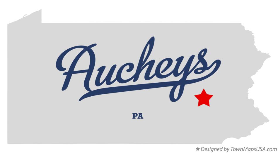 Map of Aucheys Pennsylvania PA