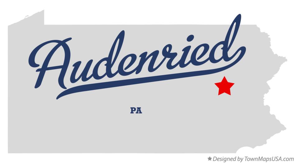 Map of Audenried Pennsylvania PA