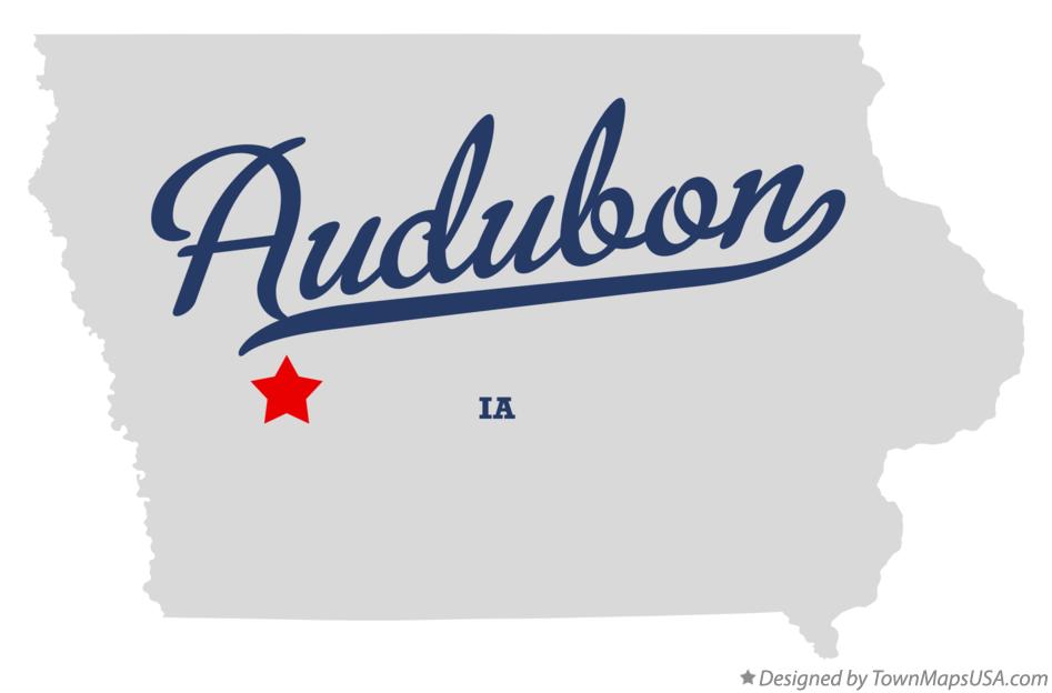 Map of Audubon Iowa IA