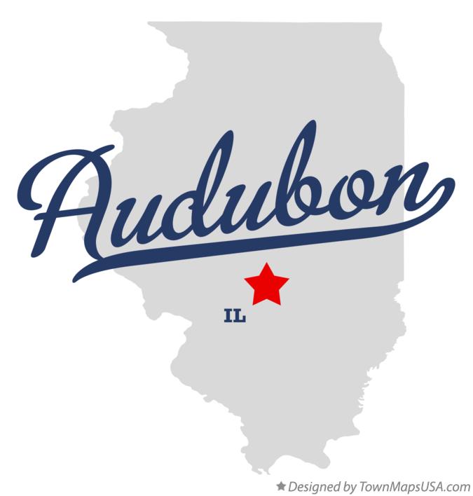 Map of Audubon Illinois IL