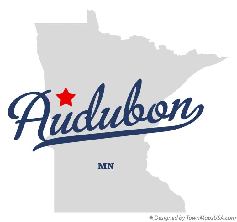 Map of Audubon Minnesota MN