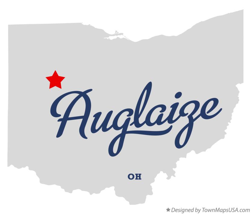 Map of Auglaize Ohio OH