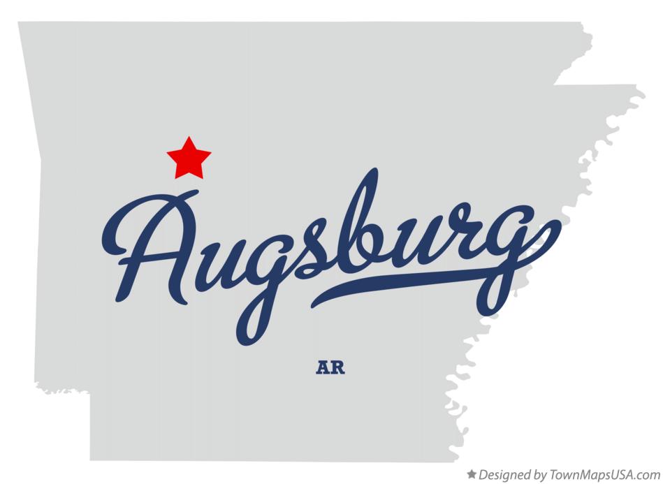 Map of Augsburg Arkansas AR