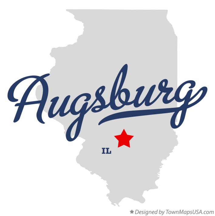 Map of Augsburg Illinois IL