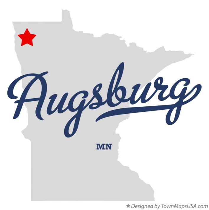 Map of Augsburg Minnesota MN