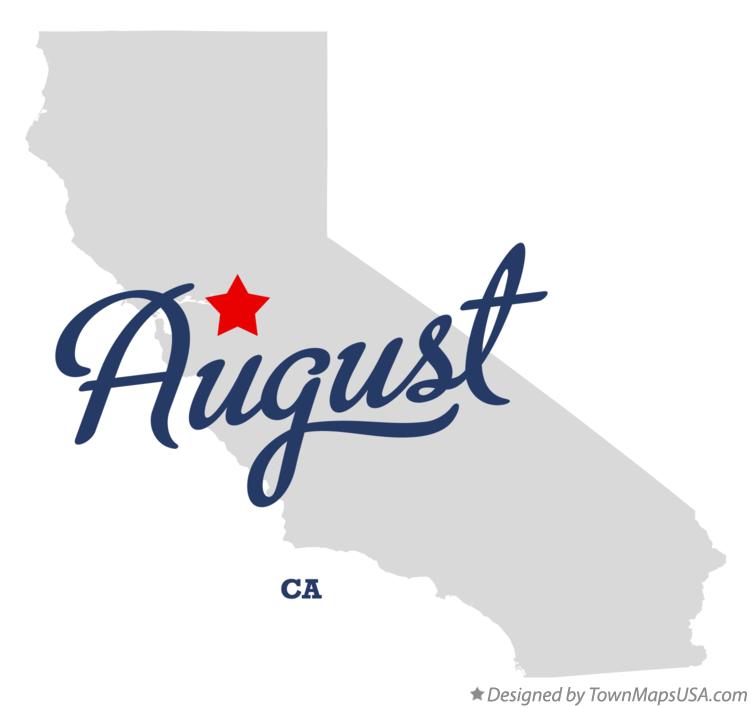 Map of August California CA