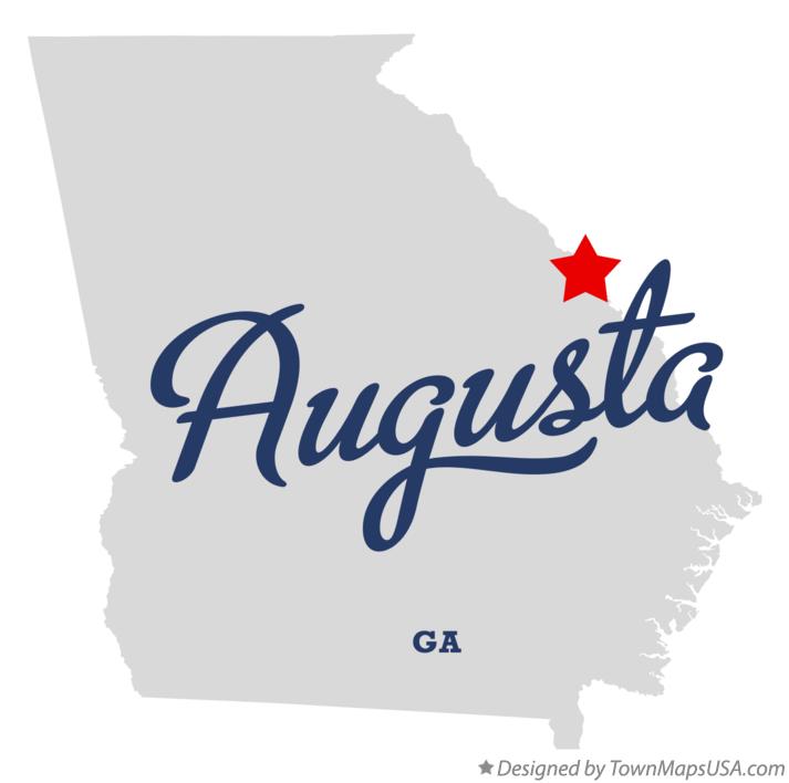 Map of Augusta Georgia GA