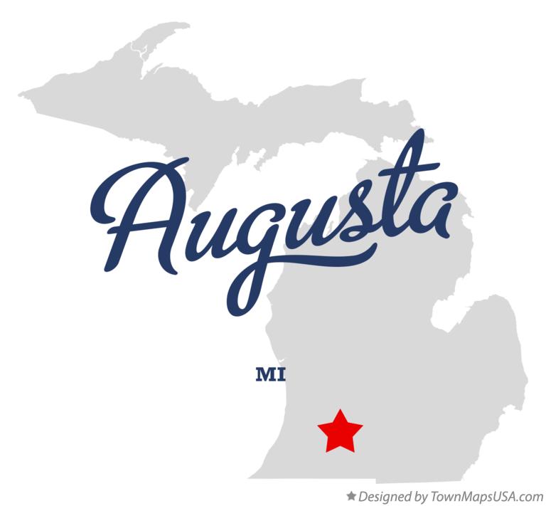 Map of Augusta Michigan MI