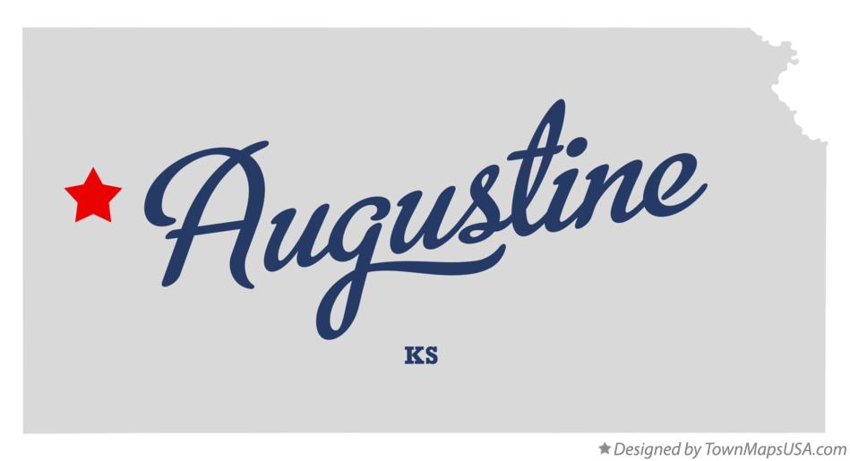 Map of Augustine Kansas KS