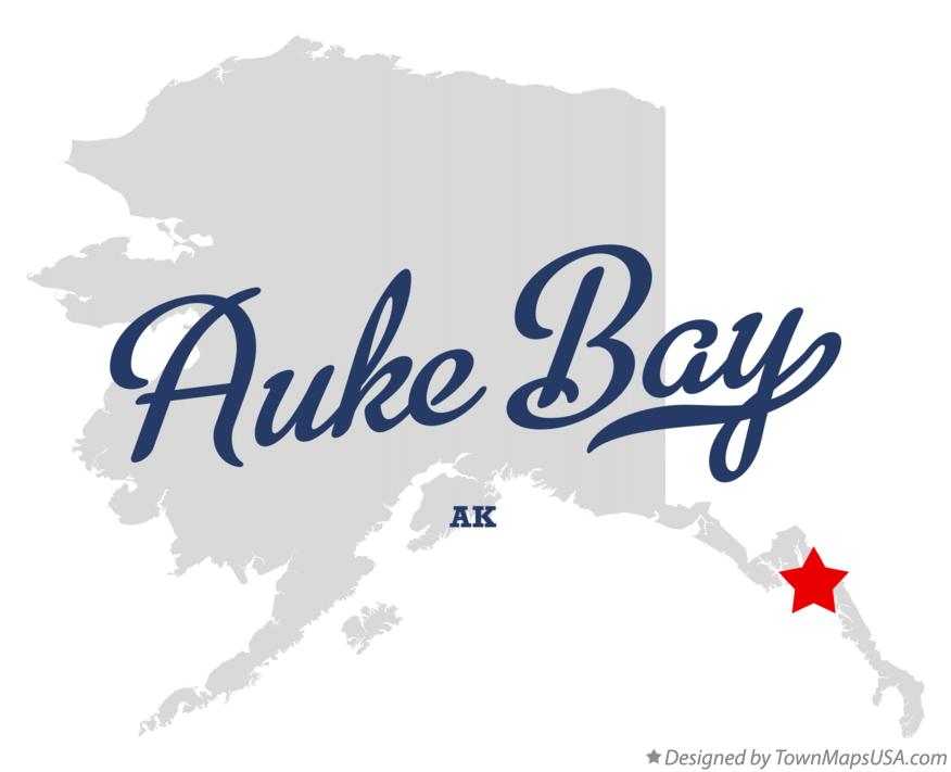 Map of Auke Bay Alaska AK