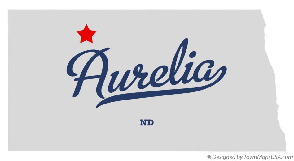 Map of Aurelia North Dakota ND