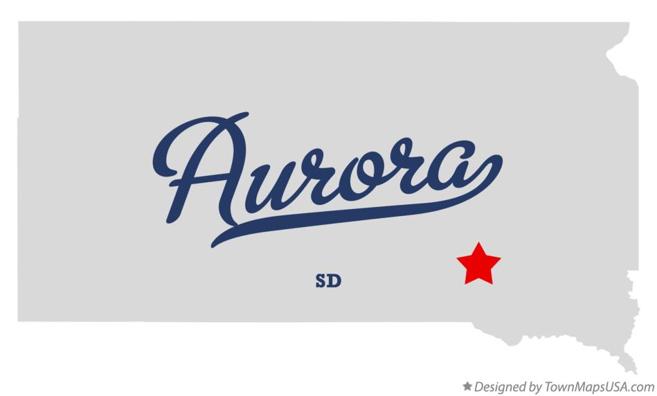 Map of Aurora South Dakota SD