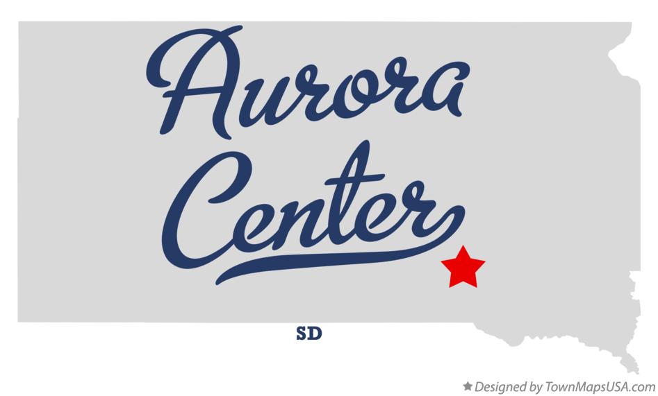 Map of Aurora Center South Dakota SD