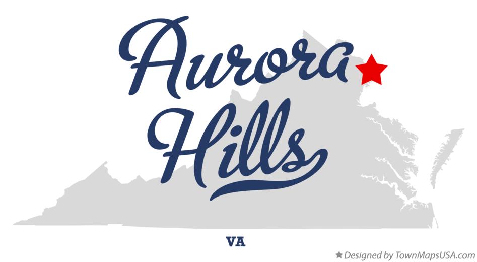 Map of Aurora Hills Virginia VA