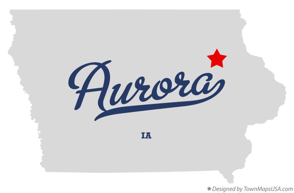 Map of Aurora Iowa IA