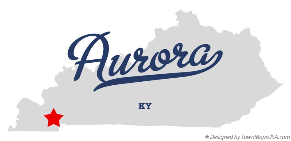Map of Aurora Kentucky KY