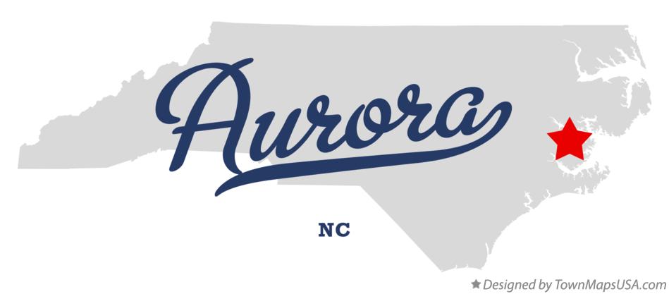 Map of Aurora North Carolina NC